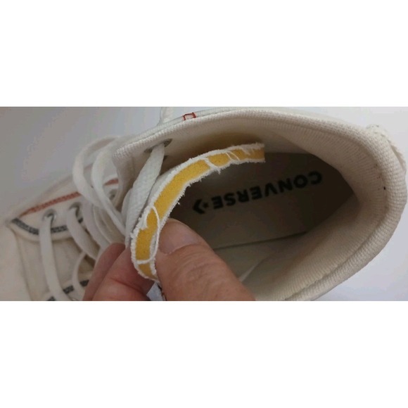 Converse Chuck Taylor All Star High Tops Logo Tag Vintage White A06104C Sneakers - Picture 7 of 16